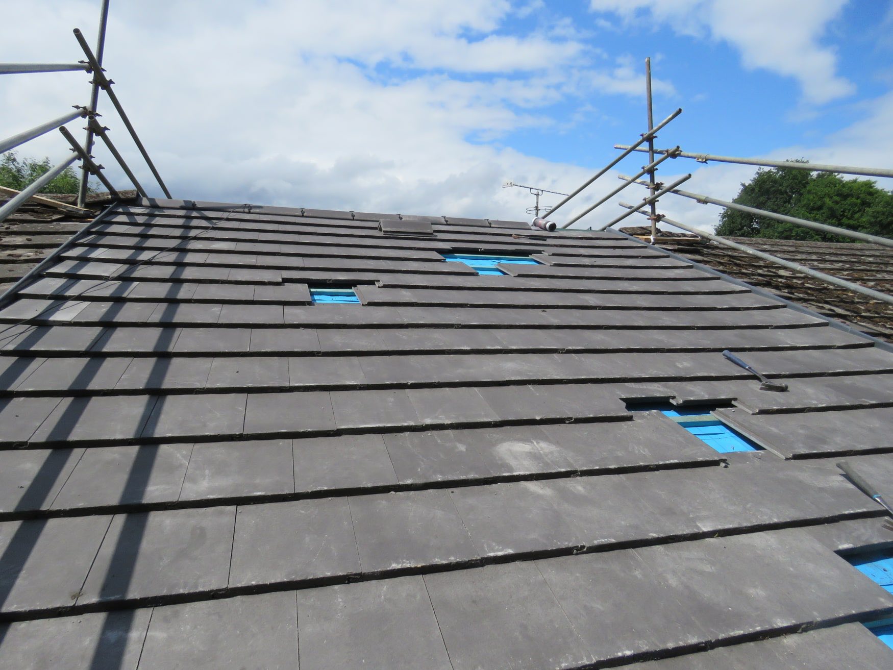 Natural slate roof repair in Newquay