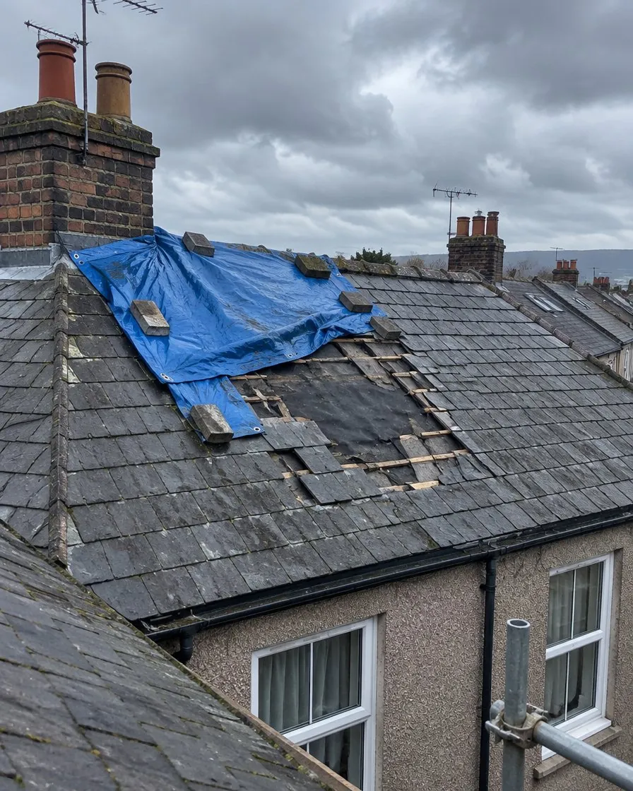 Storm damage and insurance work in Newquay